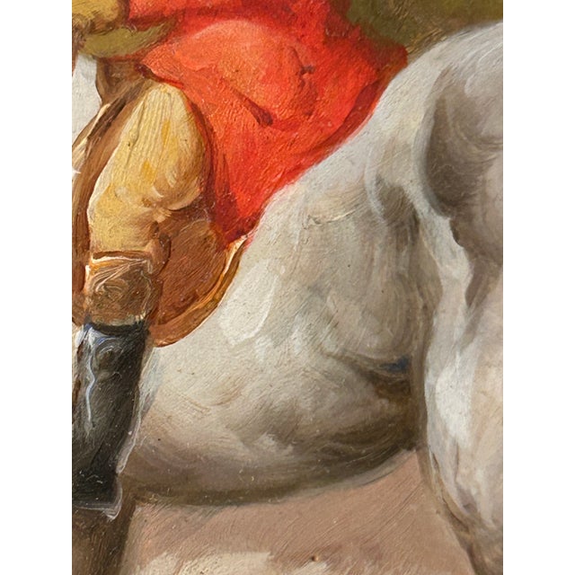 Brown Original Oil Vintage English Fox Hunting Paintings in Gilded Frame – Traditional Equestrian Sporting Art For Sale - Image 8 of 11