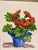 This hand signed piece of art is a German Expressionist color woodcut titled "Primel" (Primrose) by the renowned German...