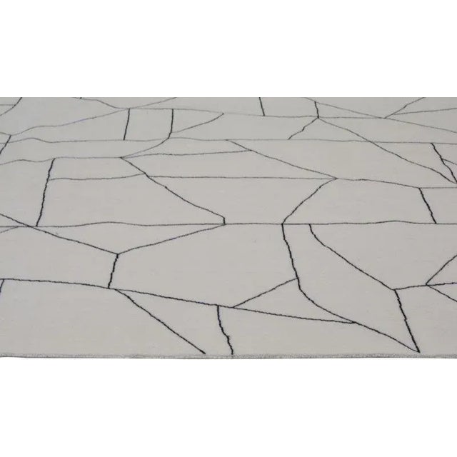 Moroccan Beni Ourain Hand Knotted Wool Rug,8'1''X10' For Sale - Image 4 of 6