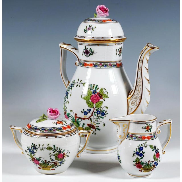 Baroque Fleurs Des Indes Coffee and Dessert Set for Six People from Herend, Set of 21 For Sale - Image 3 of 10
