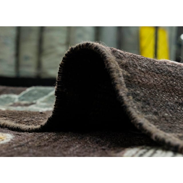 Chocolate Turkish Kilim Oriental Handmade Flatweave 8'11" x 10'9" #18664 For Sale - Image 8 of 8