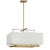 Ray Booth for Visual Comfort Signature Jase Extra Large Hanging Shade in Antique Brass with Linen Shade For Sale
