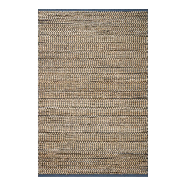 Angela Rose x Loloi Colton Natural / Navy 9'-0" x 12'-0" Area Rug For Sale