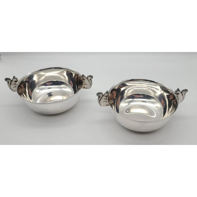 Wallace Silversmiths LastCHANCE!Late 20th Century Wallace Sterling Silver Plated Nut Bowls - A Pair For Sale - Image 4 of 9