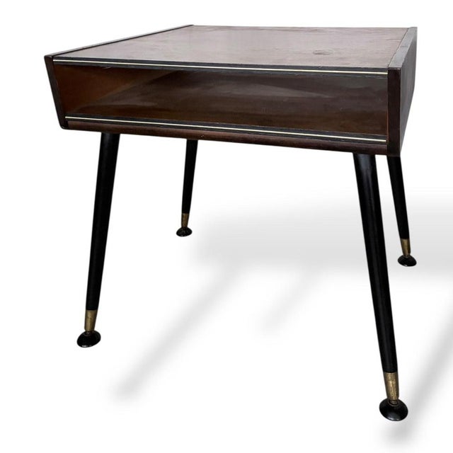 1960s Vintage Atomic Teak Bedside Table, 1960s For Sale - Image 5 of 9