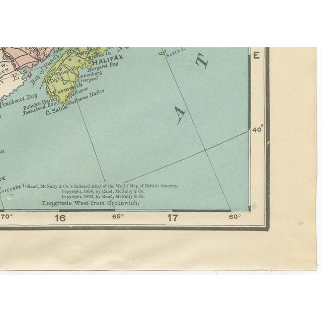 Antique Map of British America with Hudson Bay by Ran McNally, 1899 For Sale - Image 10 of 12