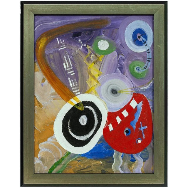 Abstract Expressionism Unknown, Bold Gestural Figurative Abstract Painting For Sale - Image 3 of 3