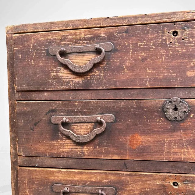 Japanese Meiji Tansu Drawer Cabinet, 1890s For Sale - Image 5 of 13