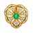 Metal 1980s Italian 18k Gold Emerald and Diamond Openwork Heart Earrings, Pair For Sale - Image 7 of 12