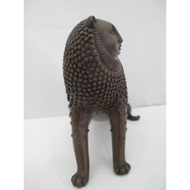 Sergio Bustamante Mexico Bronze Cat Lion With Human Face Sculpture For Sale - Image 12 of 12
