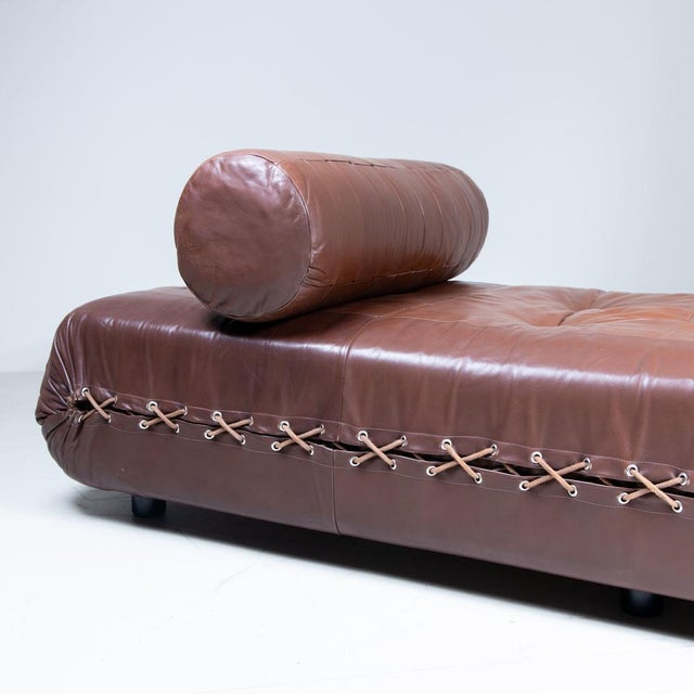 1960s Daybed in Brown Leather, 1960 For Sale - Image 5 of 10