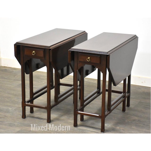 Ethan Allen Mahogany End Tables a Pair Chairish