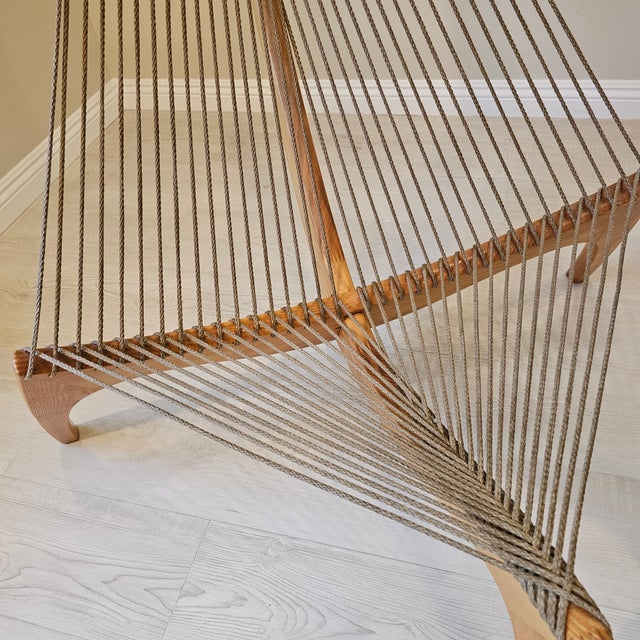 1980s Matched Pair of "Harp" Chairs in Ash Attributed to Jørgen Høvelskov - Two Chairs For Sale - Image 16 of 16