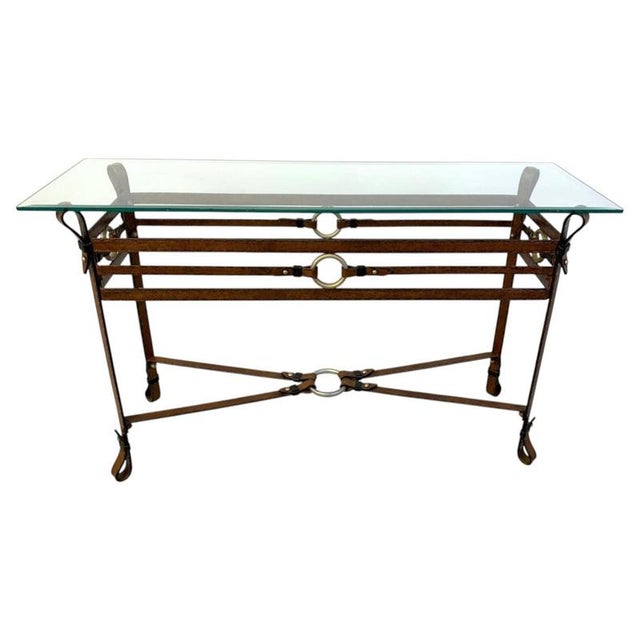 Vintage Console Table in Faux Leather, 1970s For Sale - Image 11 of 11