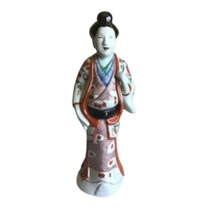 Vintage Asian Male Handcrafted Hand Painted Glossy Porcelain Figurine