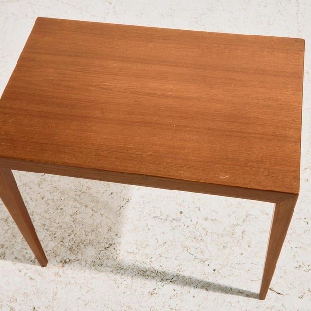 Teak Model 163 Nesting Tables by Severin Hansen for Haslev Møbelfabrik, 1960s, Set of 3 For Sale - Image 9 of 16