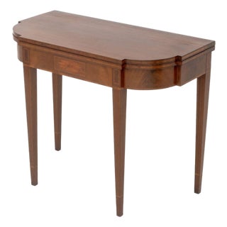 Federal Hepplewhite Mahogany Card Table, Ca. 1790 For Sale
