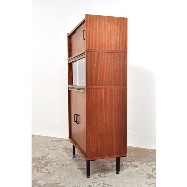 Vintage Modular Mahogany Cabinet with Display Case, 1960s For Sale - Image 4 of 10