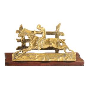 Midcentury Horse & Jockey Letter Holder