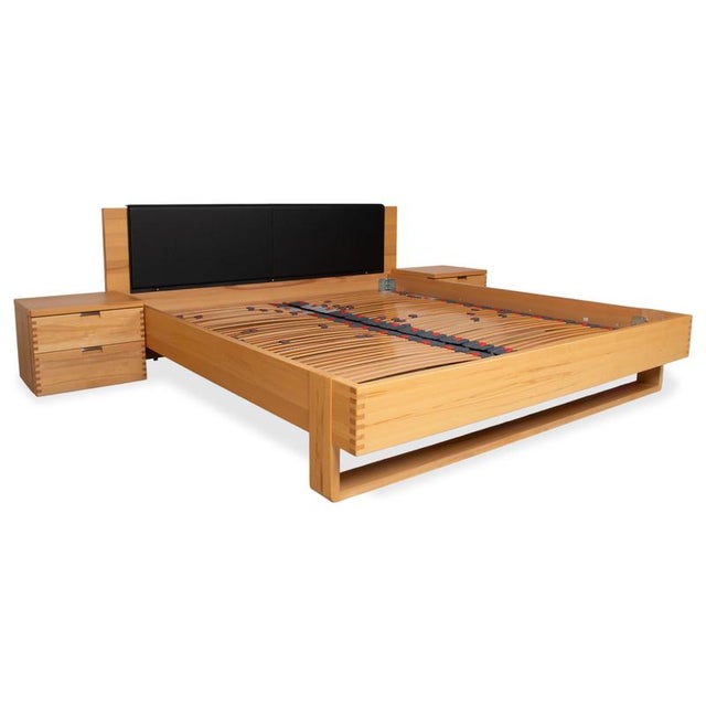 Flavo Bed with Bedside Tables in Brown and Black Wood from Hülsta For Sale - Image 16 of 16
