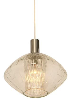 Large German Glass Pendant Light in Tulipan Form by Cosack, 1970s