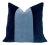 Navy and Coastal Blue Color Block Throw Pillow For Sale
