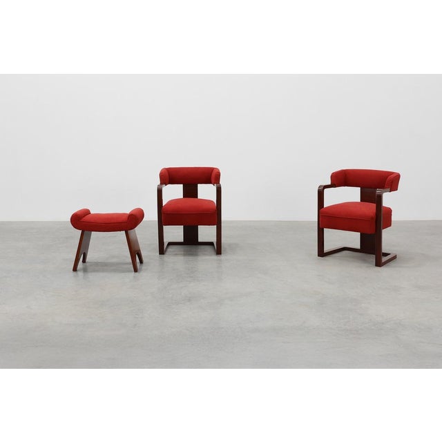 Art Deco Red Chair, Belgium, 1920 For Sale - Image 13 of 14