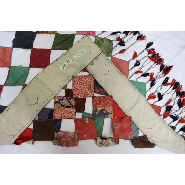 Vintage Embroidered Uzbek Wall Hung Patchwork Tapestry, 1920s For Sale - Image 11 of 12