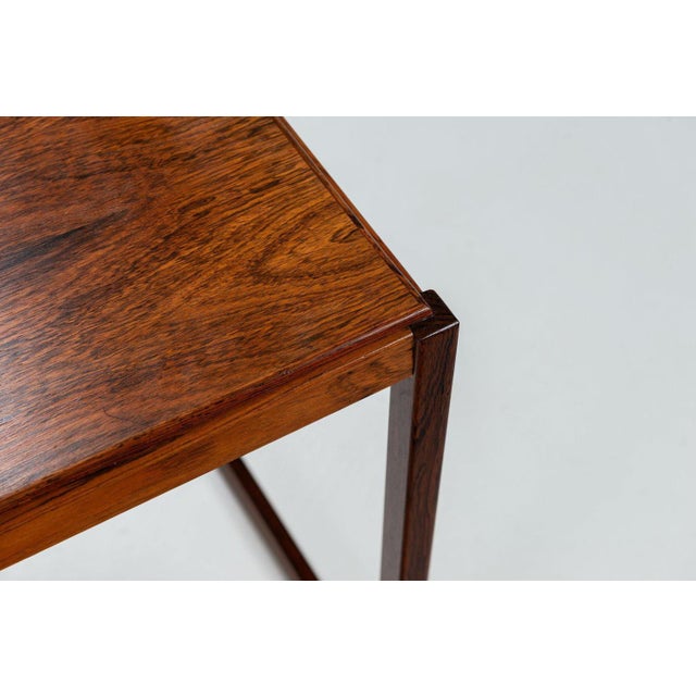 Rosewood Sled-Legged Side Tables, Denmark, 1960s, Set of 2 For Sale - Image 10 of 14