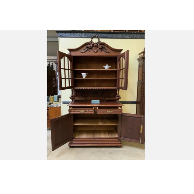 Wood Antique Display Buffet, 1900 For Sale - Image 7 of 11