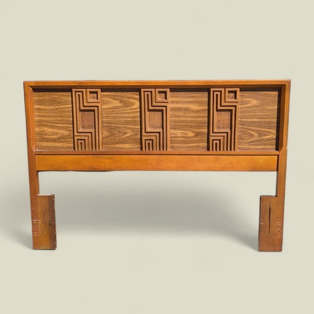 1960s Bassett Mid-Century Full-Size Headboard For Sale In Los Angeles - Image 6 of 10