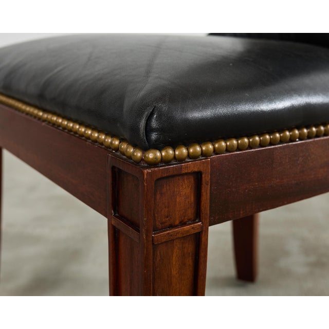Set of Four Ralph Lauren Highgate Leather Dining Chairs For Sale - Image 17 of 18