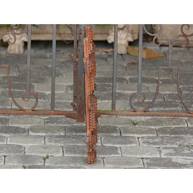 Petite Turn of the Century French Brown Tramp Art Mirror with Protruding Corners For Sale - Image 11 of 12