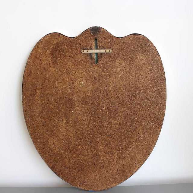 Vintage Italian Wall Mirror with Brass Frame in the style of Gio Ponti, 1960s For Sale - Image 12 of 13