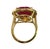 11.57 CTW Diamond & Heart-Shaped Ruby Halo Ring 18k Yellow Gold, Size 6 For Sale - Image 4 of 8