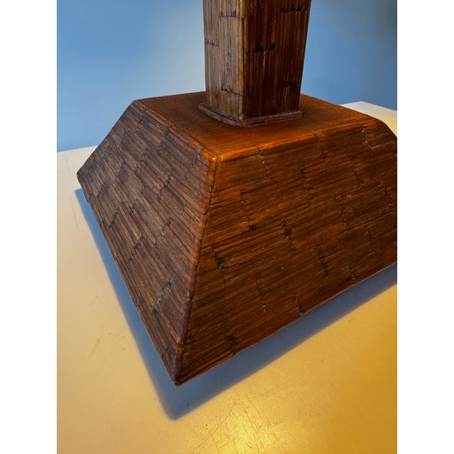Beautiful Vintage Tramp Art - Popsicle Stick/Matchstick/Marble Lamp For Sale In Charleston - Image 6 of 10