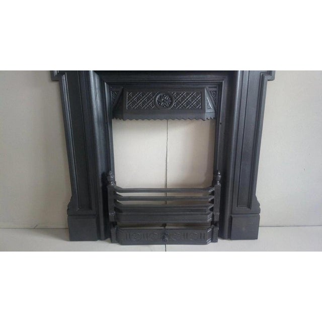 2000 - 2009 Edwardian Cast Iron Combination Fireplace Surround For Sale - Image 5 of 10