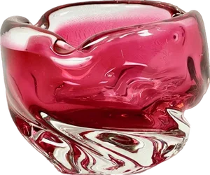 Art Glass Ashtray by Josef Hospodka for Chribska Sklarna, 1960s