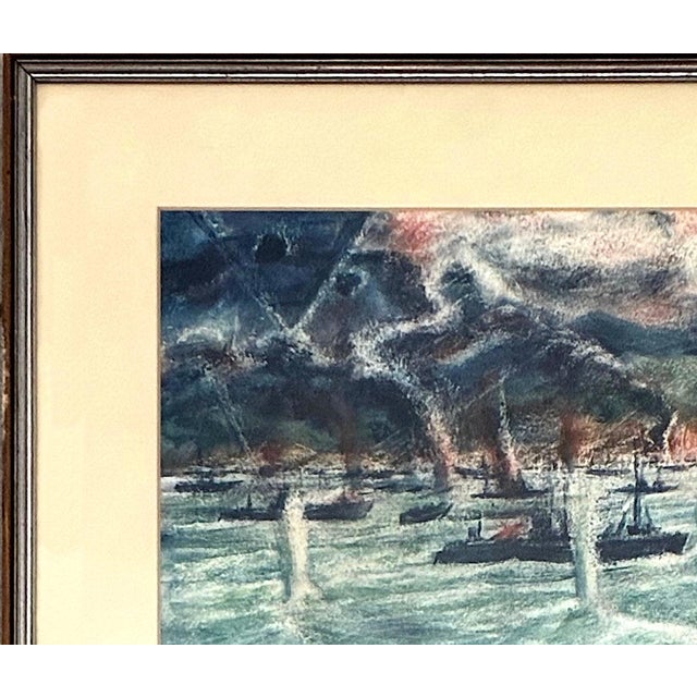 American Pacific Theater Naval Battle in Watercolor by David Foster Pratt (1918-2010) For Sale - Image 3 of 9