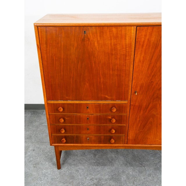 Mid Century Danish Modern Credenza Sideboard 4 Drawers Teak Oak MCM Denmark MCM For Sale - Image 9 of 12