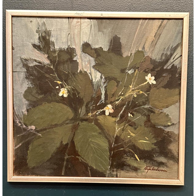 M. Jakobsson, White Blossoms, 1950s, Oil Painting on Canvas, Framed For Sale - Image 17 of 18