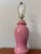 Vintage Mid-20th Century Bubble Gum Pink Ginger Jar Table Lamp For Sale - Image 11 of 12