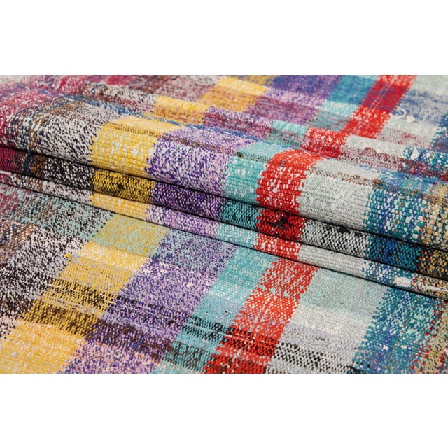 Vintage Flat-Weave Wool Runner 4 X 13 For Sale - Image 12 of 13