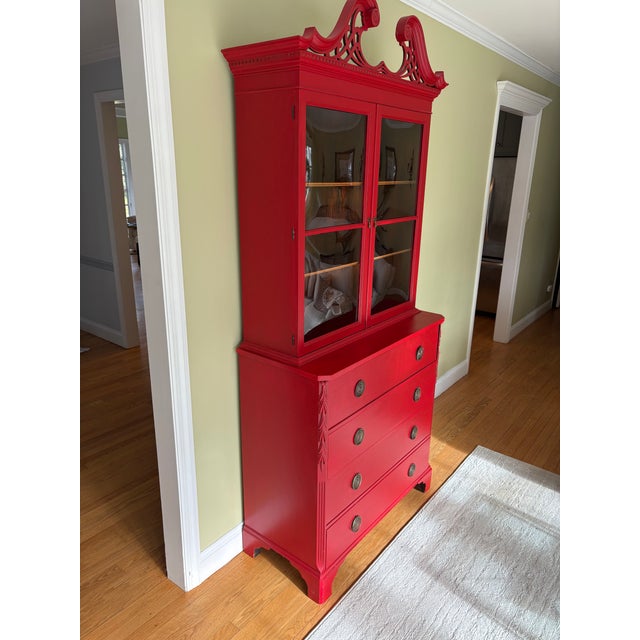 Vintage Mid-20th Century Secretary Desk Made by Union-National Inc. (Jamestown, New York). For Sale - Image 4 of 6