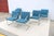 Mid-Century Modern MCM Ludwig Mies Van Der Rohe Brno Tubular Chairs Blue Fabric by Gordon, Set of 6 For Sale - Image 3 of 18