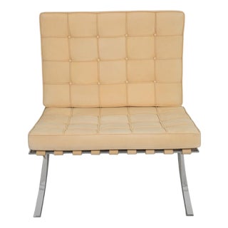 Barcelona Chair in Nubuck Leather by Ludwig Mies Van Der Rohe, 2010s For Sale