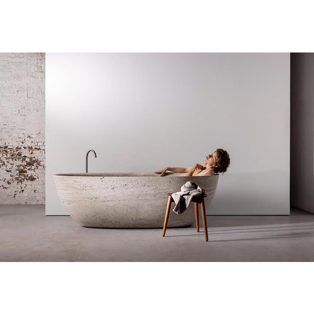 Large Stone Bathtub by Studio Loho For Sale - Image 4 of 10