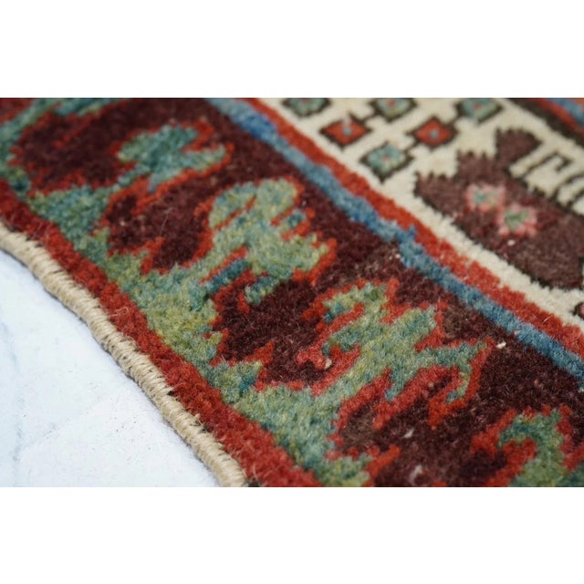19th Century Antique Sarab Rug 3'8'' x 4'3'' For Sale - Image 5 of 10
