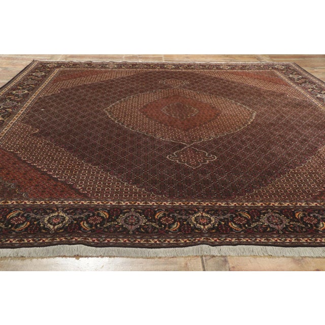 Textile Vintage Persian Mahi Tabriz Rug - 9'10 X 12'09 For Sale - Image 7 of 9