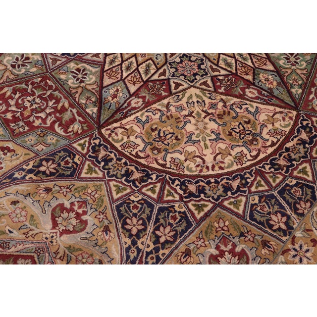 1990s Abstract Mughal Art 1990's Pak-Persian Brown/Multi Wool Rug - 9'1'' X 11'0'' For Sale - Image 5 of 9